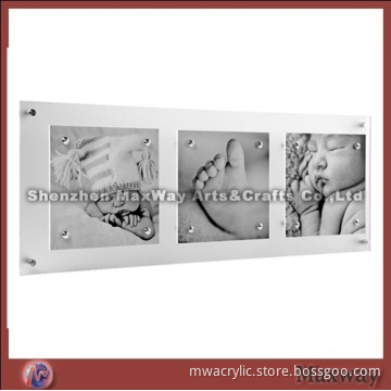 Rectangle Wall Mounted Lucite Picture/Poster Display Holder